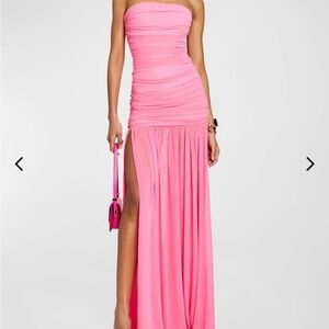 Retrofete Adele Elegant Pink Strapless Dress Gown size M